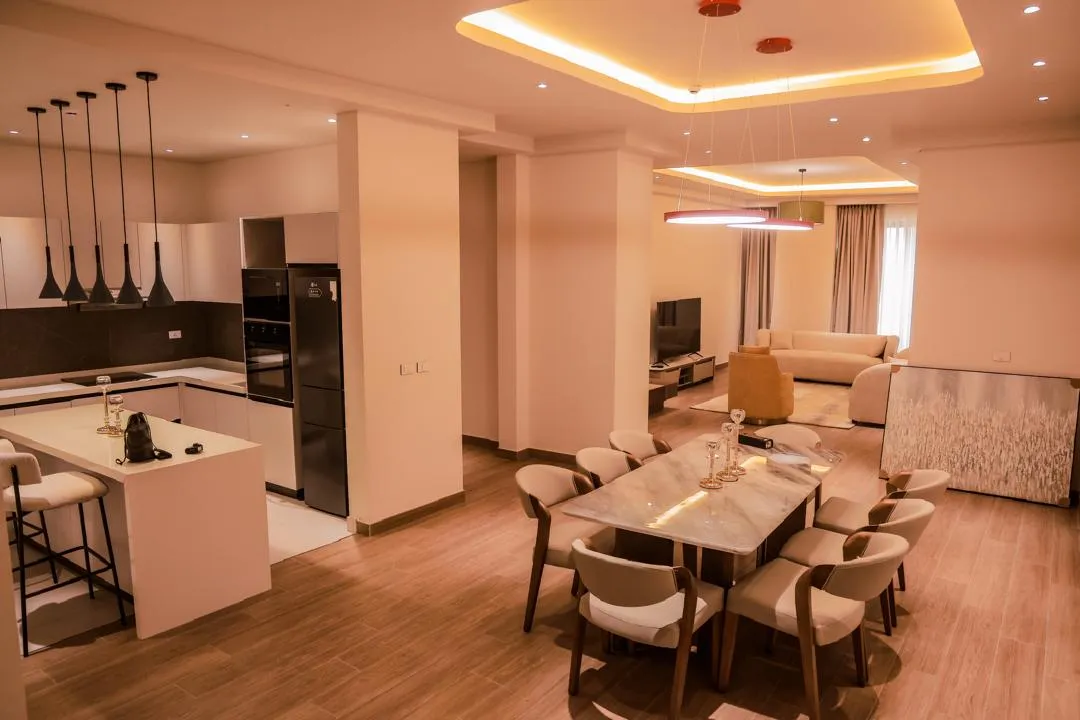 Open-plan interior of a Berga's residence